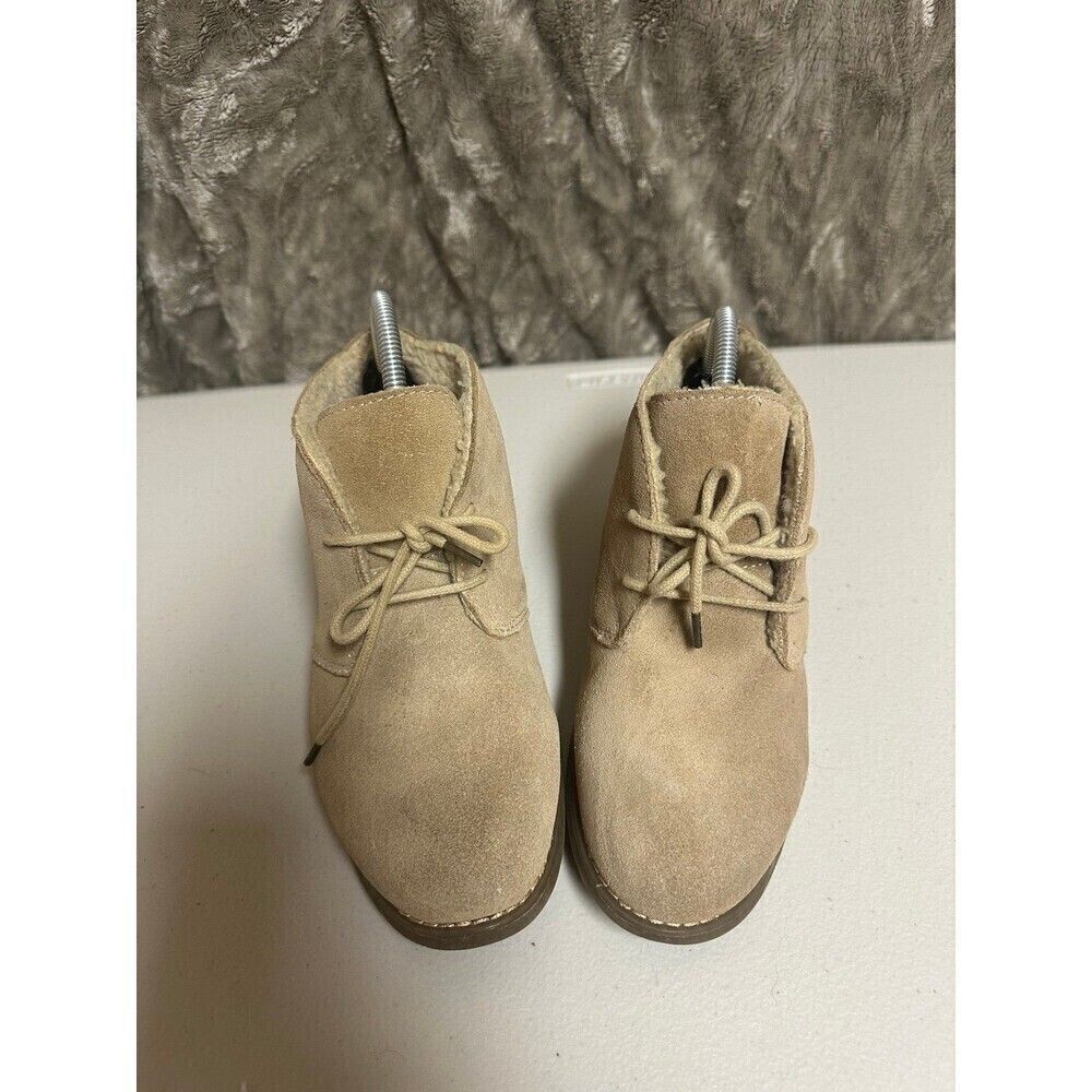 Eddie Bauer suede low heel‎ ankle boots tan ladies size 7